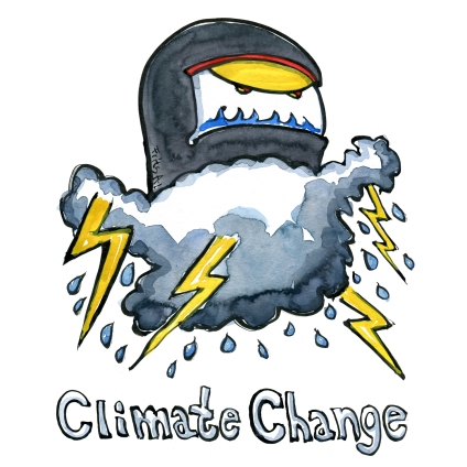 Drawing of a climate change monster