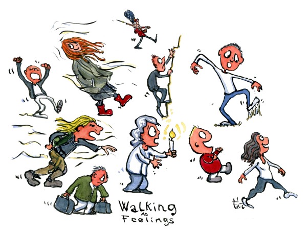 People walking in different ways